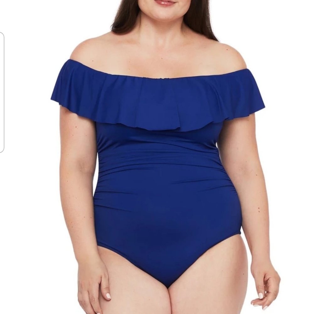 Flounce ruffle swimsuit